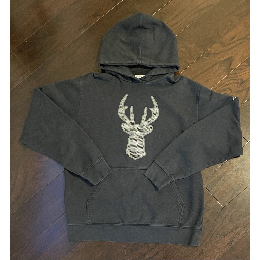 Columbia PHG Hoodie Mens Med Black Deer Buck Graphic Pullover Outdoors Hunting